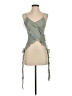 Zara 100% Polyester Green Sleeveless Blouse Size S - photo 1