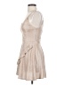 Xtraordinary 100% Polyester Metallic Tan Cocktail Dress Size 1 - photo 5