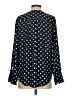 J.Crew 100% Polyester Polka Dots Blue Long Sleeve Blouse Size S - photo 2