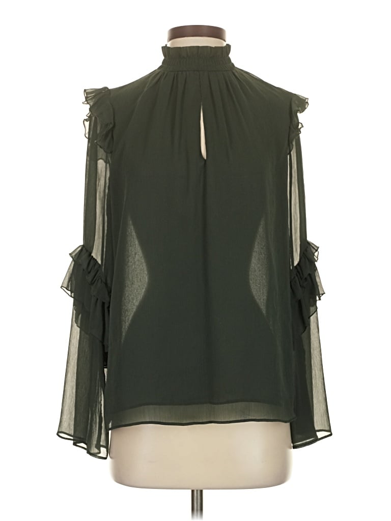 Pre-owned Zara Basic Sleeveless Blouse In Green
