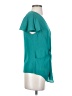 Trouve 100% Polyester Teal Short Sleeve Blouse Size S - photo 4