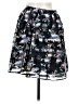 Xhilaration 100% Polyester Print Black Casual Skirt Size M - photo 2