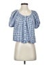 Madewell 100% Viscose Blue Short Sleeve Blouse Size XXS - photo 1