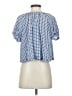 Madewell 100% Viscose Blue Short Sleeve Blouse Size XXS - photo 2