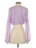 Le Lis 100% Polyester Purple Long Sleeve Blouse Size S - photo 2