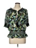 Tory Burch 100% Cotton Green Short Sleeve Blouse Size 10 - photo 1