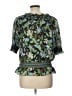 Tory Burch 100% Cotton Green Short Sleeve Blouse Size 10 - photo 2