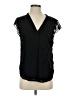 Fun2Fun 100% Polyester Black Short Sleeve Blouse Size S - photo 1