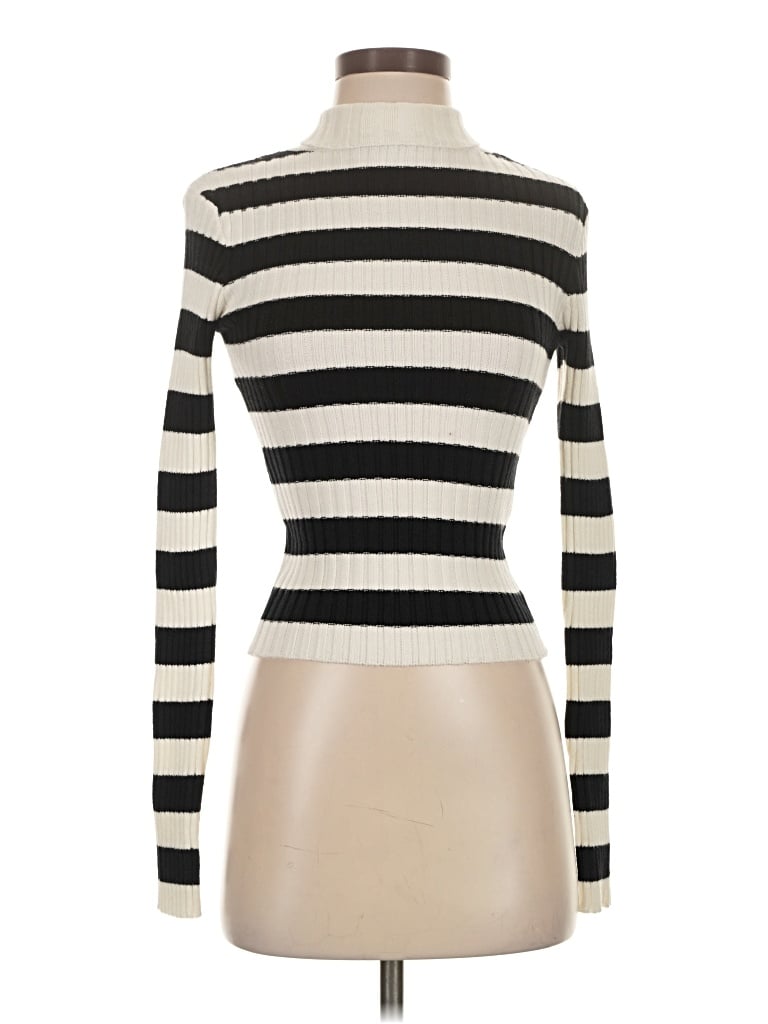 Pre-owned Active Usa Turtleneck Sweater In White