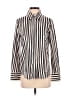 MNG 100% Polyester Stripes Ivory Long Sleeve Blouse Size 2 - photo 1