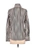 MNG 100% Polyester Stripes Ivory Long Sleeve Blouse Size 2 - photo 2