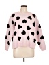Torrid 100% Polyester Hearts Pink Pullover Sweater Size Lg Plus (0) - photo 1