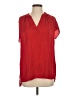 W by Worth 100% Polyester Red Short Sleeve Blouse Size S - photo 1