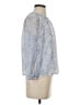 Ann Taylor 100% Polyester Blue 3/4 Sleeve Blouse Size XS - photo 4