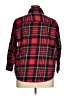 Old Navy 100% Cotton Plaid Red 3/4 Sleeve Button-Down Shirt Size XL - photo 2