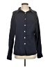 Trendy Queen 100% Rayon Polka Dots Black Long Sleeve Button-Down Shirt Size S - photo 1