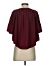 Leifsdottir 100% Polyester Burgundy Short Sleeve Blouse Size 0 - photo 2