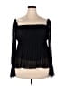 Susan Lucci 100% Polyester Black Long Sleeve Blouse Size M - photo 1