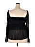 Susan Lucci 100% Polyester Black Long Sleeve Blouse Size M - photo 2
