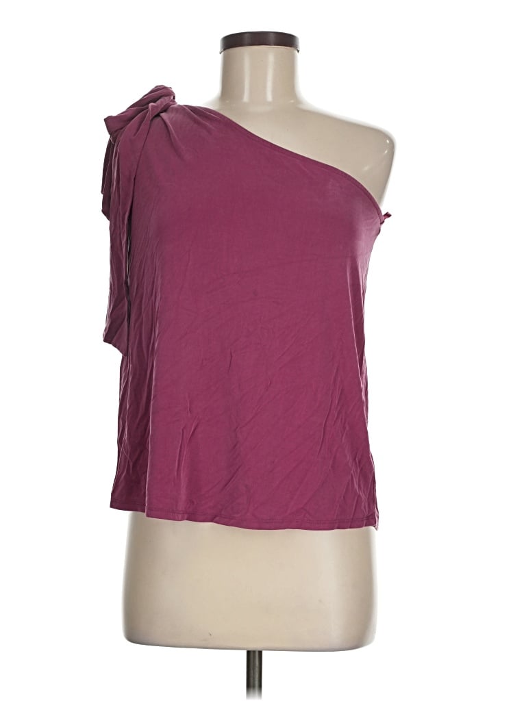 Pre-owned Eri + Ali Sleeveless Blouse In Burgundy