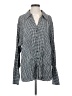 Laura Plus Houndstooth Gray Long Sleeve Blouse Size 24 waist - photo 1
