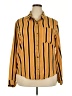 Wild Fable 100% Polyester Stripes Orange Long Sleeve Blouse Size XXL - photo 1