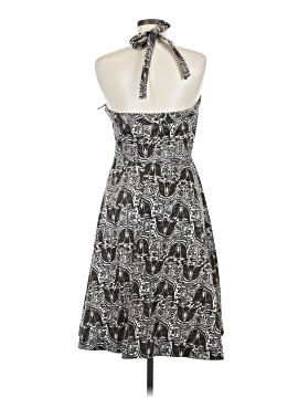 white christmas dresses SAKS FIFTH AVENUE Size S Black Polyester Textured Ostrich Fringed Cocktail  Dress main image 1