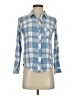 Rails 100% Rayon Plaid Blue Long Sleeve Button-Down Shirt Size S - photo 1