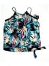 Swim Solutions Tropical Blue Swimsuit Top Size 24 waist - photo 1