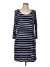 Cupio Stripes Blue Casual Dress Size L - photo 1