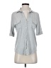 Majestic Solid Gray 3/4 Sleeve Button-Down Shirt Size 2 - photo 1