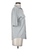Majestic Solid Gray 3/4 Sleeve Button-Down Shirt Size 2 - photo 4