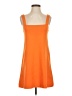 Zara 100% Polyester Solid Orange Casual Dress Size S - photo 1