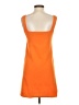 Zara 100% Polyester Solid Orange Casual Dress Size S - photo 2