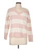 Chaps 100% Cotton Stripes Pink Pullover Sweater Size L - photo 1