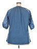 Unbranded Blue 3/4 Sleeve Blouse Size XXL - photo 2