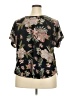 Unbranded 100% Polyester Floral Black Short Sleeve T-Shirt Size XXL (estimated) - photo 2
