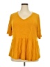 Sydney Gregory Yellow Short Sleeve Top Size 2X - photo 1
