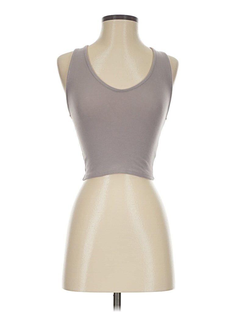 Pre-owned Truly Madly Deeply Tank Top Gray Strapless Neckline Tops