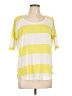 Splendid Stripes Yellow Short Sleeve T-Shirt Size L - photo 1