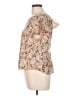 Unbranded 100% Polyester Tan Short Sleeve Blouse Size L - photo 5
