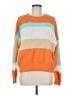 Unbranded Color Block Orange Pullover Sweater Size M - photo 1