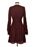 Express 100% Polyester Solid Burgundy Casual Dress Size S - photo 2