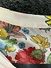 Unbranded 100% Silk Floral Ivory Long Sleeve Silk Top Size L (estimated) - photo 6