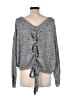 Express Outlet Metallic Gray Pullover Sweater Size S - photo 2