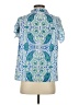Unbranded 100% Polyester Paisley Blue Short Sleeve Blouse Size S - photo 2
