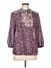 Chaps 100% Polyester Purple 3/4 Sleeve Blouse Size L (petite) - photo 1