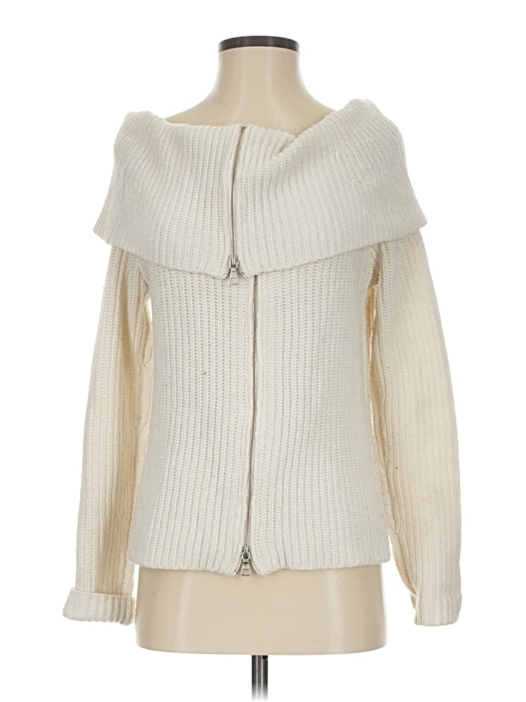 Pre-owned Bardot Cardigan Sweater In White