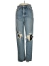 AGOLDE 100% Organic Cotton Hearts Blue Jeans Size 25 waist - photo 1