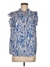 Maison d' Amelie 100% Polyester Blue Sleeveless Blouse Size M - photo 1